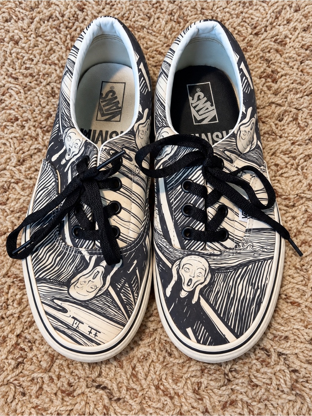 Vans The Scream Munch Authentic Sneakers Black & White